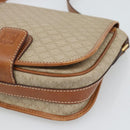 CELINE Macadam Canvas Shoulder Bag PVC Beige Gold Auth 193056-10