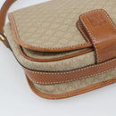 CELINE Macadam Canvas Shoulder Bag PVC Beige Gold Auth 193056-11