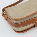 CELINE Macadam Canvas Shoulder Bag PVC Beige Gold Auth 193056-13