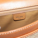 CELINE Macadam Canvas Shoulder Bag PVC Beige Gold Auth 193056-16