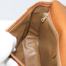 CELINE Macadam Canvas Shoulder Bag PVC Beige Gold Auth 193056-19