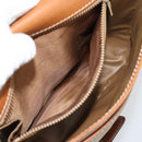 CELINE Macadam Canvas Shoulder Bag PVC Beige Gold Auth 193056-21