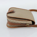 CELINE Macadam Canvas Shoulder Bag PVC Beige Gold Auth 193056-5