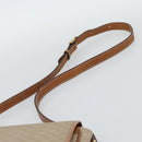 CELINE Macadam Canvas Shoulder Bag PVC Beige Gold Auth 193056-8