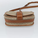 CELINE Macadam Canvas Shoulder Bag PVC Beige Gold Auth 193056-9