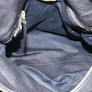 Miu Miu Ribbon Hand Bag Leather 2way Black Gold Auth 193057M-9