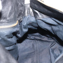 Miu Miu Ribbon Hand Bag Leather 2way Black Gold Auth 193057M-22
