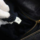 Miu Miu Ribbon Hand Bag Leather 2way Black Gold Auth 193057M-11