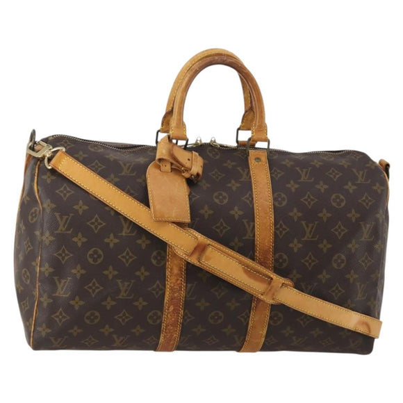 LOUIS VUITTON Monogram Keepall Bandouliere 45 Boston Bag M41418 LV Auth 193060