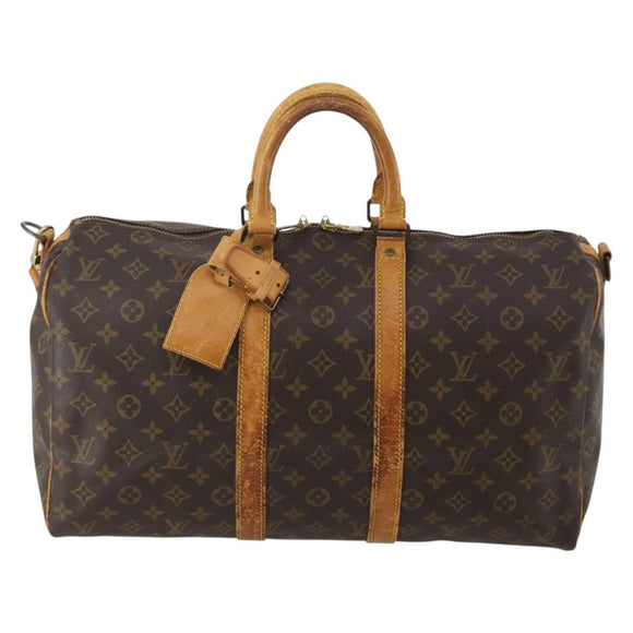 LOUIS VUITTON Monogram Keepall Bandouliere 45 Boston Bag M41418 LV Auth 193060