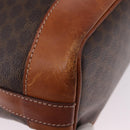 CELINE Macadam Canvas Shoulder Bag PVC Leather Brown Gold Auth 193065-12