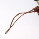 CELINE Macadam Canvas Shoulder Bag PVC Leather Brown Gold Auth 193065-15