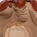 CELINE Macadam Canvas Shoulder Bag PVC Leather Brown Gold Auth 193065-18