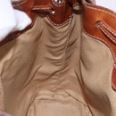 CELINE Macadam Canvas Shoulder Bag PVC Leather Brown Gold Auth 193065-19