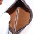 CELINE Macadam Canvas Shoulder Bag PVC Leather Brown Gold Auth 193065-23