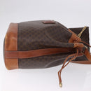 CELINE Macadam Canvas Shoulder Bag PVC Leather Brown Gold Auth 193065-4