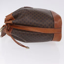CELINE Macadam Canvas Shoulder Bag PVC Leather Brown Gold Auth 193065-5