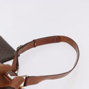 CELINE Macadam Canvas Shoulder Bag PVC Leather Brown Gold Auth 193065-8