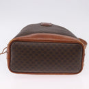 CELINE Macadam Canvas Shoulder Bag PVC Leather Brown Gold Auth 193065-9