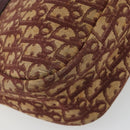 Christian Dior Trotter Canvas Shoulder Bag Red Gold Auth 193066-16