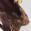 Christian Dior Trotter Canvas Shoulder Bag Red Gold Auth 193066-10