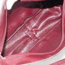 Christian Dior Trotter Canvas Shoulder Bag Red Gold Auth 193066-12