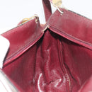 Christian Dior Trotter Canvas Shoulder Bag Red Gold Auth 193066-18