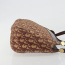 Christian Dior Trotter Canvas Shoulder Bag Red Gold Auth 193066-3