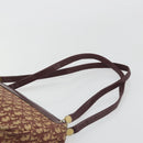 Christian Dior Trotter Canvas Shoulder Bag Red Gold Auth 193066-8