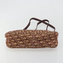 Christian Dior Trotter Canvas Shoulder Bag Red Gold Auth 193066-5