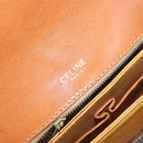 CELINE Macadam Canvas Horse Carriage Bag PVC Leather Brown Gold Auth 193067-17