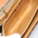 CELINE Macadam Canvas Horse Carriage Bag PVC Leather Brown Gold Auth 193067-18