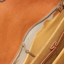 CELINE Macadam Canvas Horse Carriage Bag PVC Leather Brown Gold Auth 193067-22