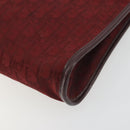 Christian Dior Trotter Canvas Shoulder Bag Red Gold Auth 193068-10
