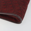 Christian Dior Trotter Canvas Shoulder Bag Red Gold Auth 193068-14