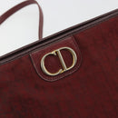Christian Dior Trotter Canvas Shoulder Bag Red Gold Auth 193068-17