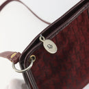 Christian Dior Trotter Canvas Shoulder Bag Red Gold Auth 193068-11