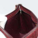 Christian Dior Trotter Canvas Shoulder Bag Red Gold Auth 193068-19