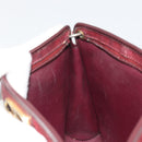 Christian Dior Trotter Canvas Shoulder Bag Red Gold Auth 193068-20