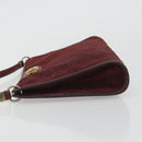 Christian Dior Trotter Canvas Shoulder Bag Red Gold Auth 193068-4