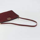 Christian Dior Trotter Canvas Shoulder Bag Red Gold Auth 193068-8