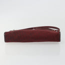 Christian Dior Trotter Canvas Shoulder Bag Red Gold Auth 193068-5