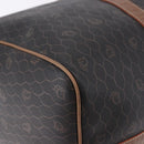 Christian Dior Honeycomb Canvas Boston Bag PVC Black Gold Auth 193070-16