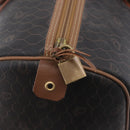 Christian Dior Honeycomb Canvas Boston Bag PVC Black Gold Auth 193070-10
