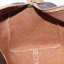 Christian Dior Honeycomb Canvas Boston Bag PVC Black Gold Auth 193070-19