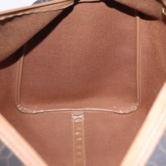 Christian Dior Honeycomb Canvas Boston Bag PVC Black Gold Auth 193070