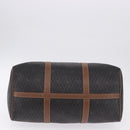 Christian Dior Honeycomb Canvas Boston Bag PVC Black Gold Auth 193070-5