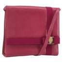 Salvatore Ferragamo Vala Shoulder Bag Leather Pink Gold Auth 193072-1