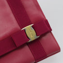 Salvatore Ferragamo Vala Shoulder Bag Leather Pink Gold Auth 193072-10