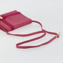 Salvatore Ferragamo Vala Shoulder Bag Leather Pink Gold Auth 193072-7